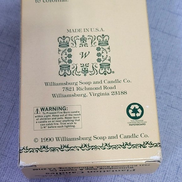 Vintage 90s Williamsburg Soap & Candle Plantation NEW Unscented 12" Holly Green - Picture 5 of 7